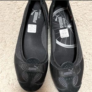puma black ballerina flats